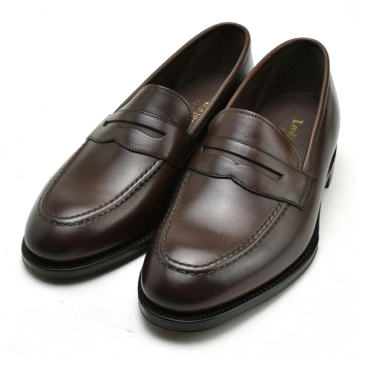 Loake Coin Loafer Whitehall Men's Business Shoes Dark Brown Brown Loake WHIDK