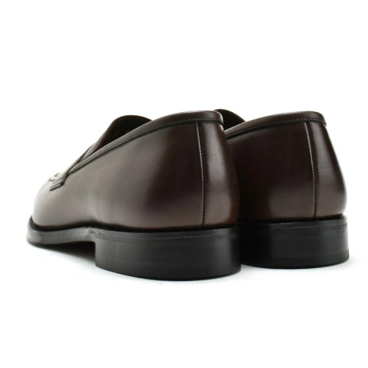Loake Coin Loafer Whitehall Men's Business Shoes Dark Brown Brown Loake WHIDK