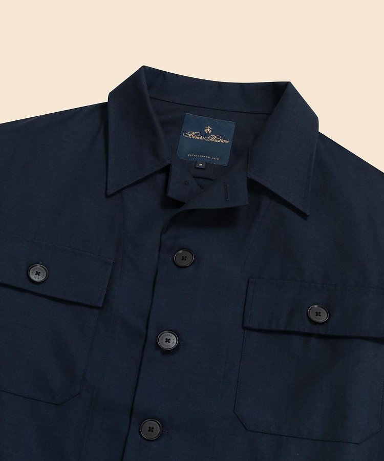 Brooks Brothers cotton/wool ripstop shirt jacketimgi_92_BPF01_1_P25330330001613_50205