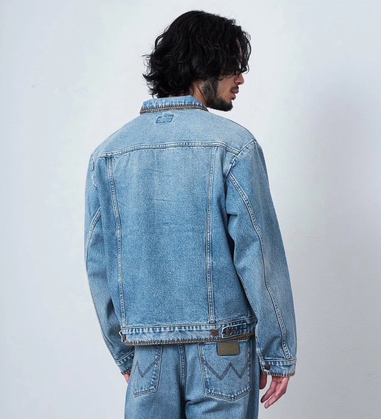 Wrangler " 24MJZ denim jacket with blanket stitching