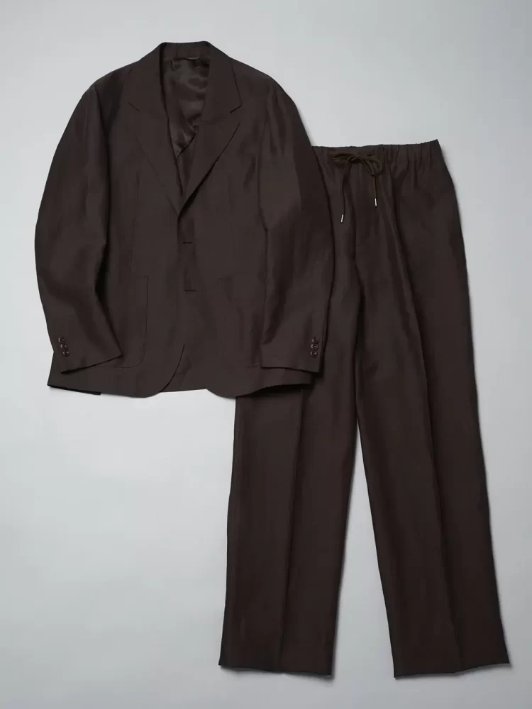 GOOVI / Jacket / Cupra Linen Cotton Grosgrain / Woven Pattern