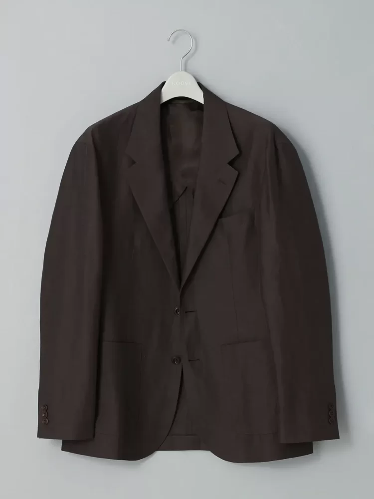 GOOVI / Jacket / Cupra Linen Cotton Grosgrain / Woven Pattern
