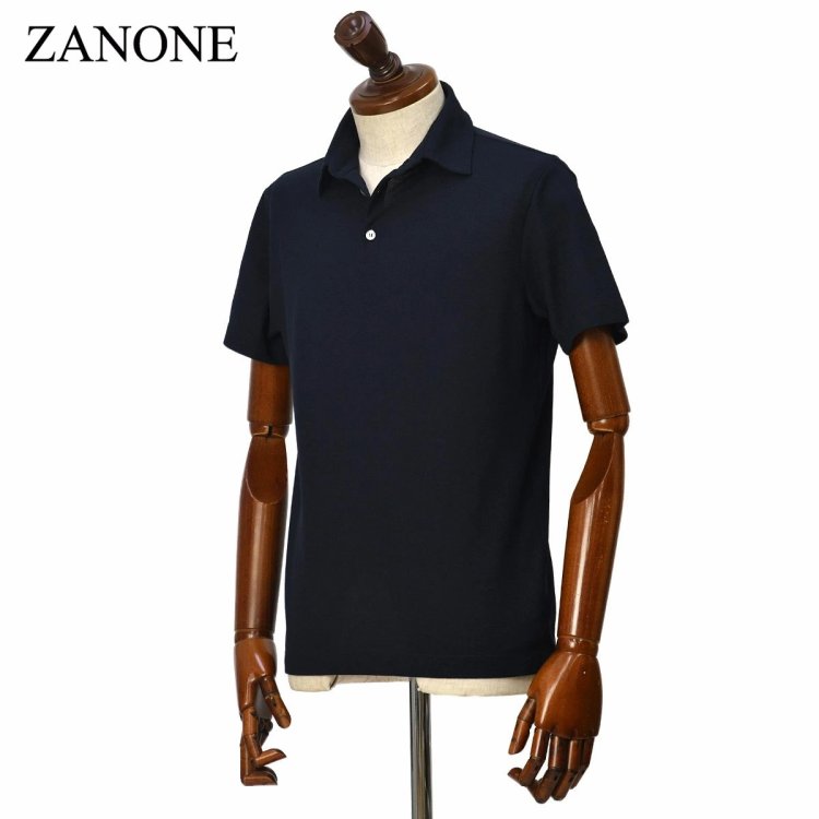 ZANONE [ Zanone ] Polo shirt 815159 ZG380 Z0542 Ice Cotton Navy