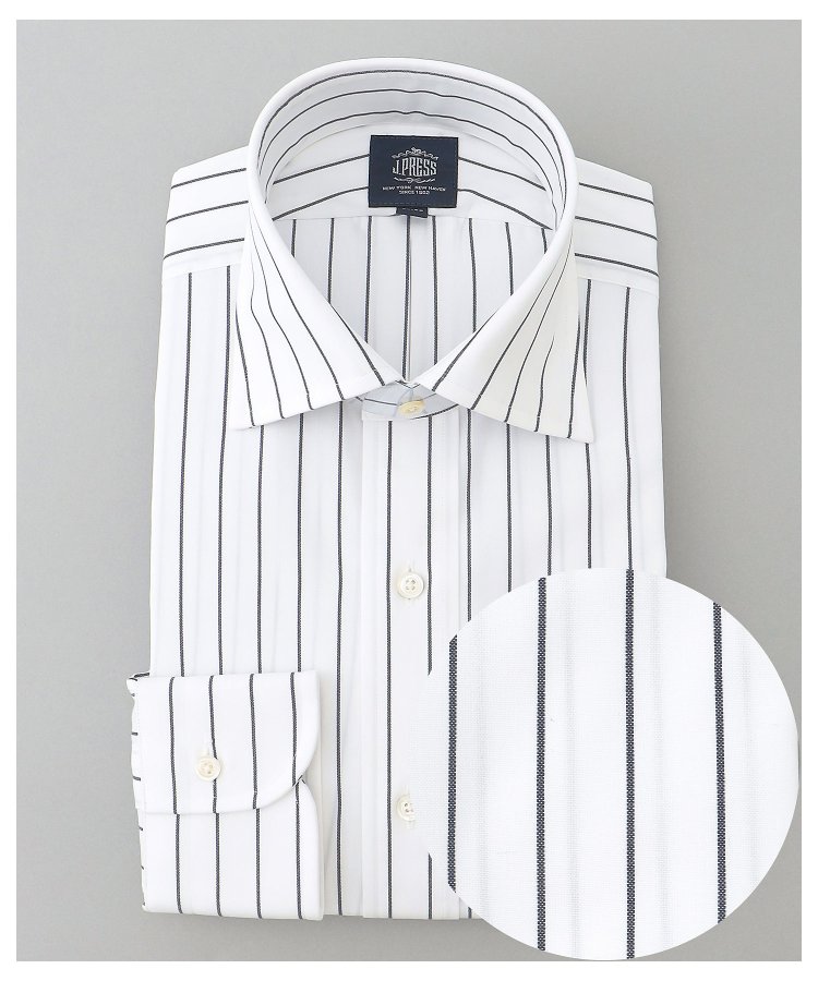 J.PRESS (Men)/ジェイ・プレス  【WEB・一部店舗限定】【PREMIUM PLEATS / 形態安定】スーピマコットンホールドストライプ シャツ / ワイドカラー(HDOV