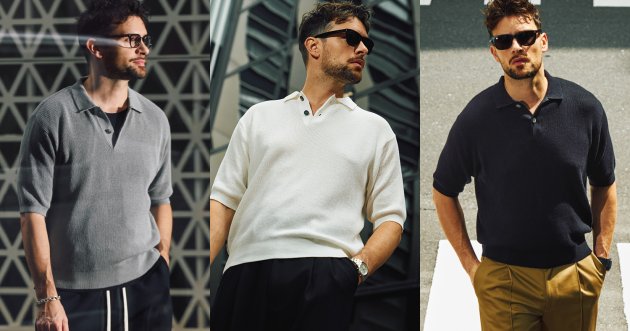 What are the three attractions that make the “Washi Knit Polo” so successful in the summer?