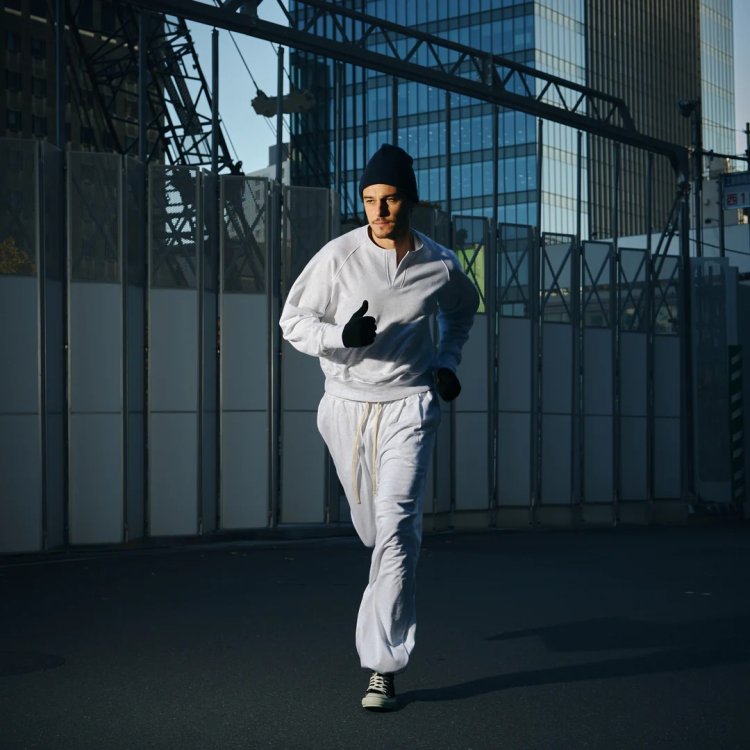 Good looking man on a run