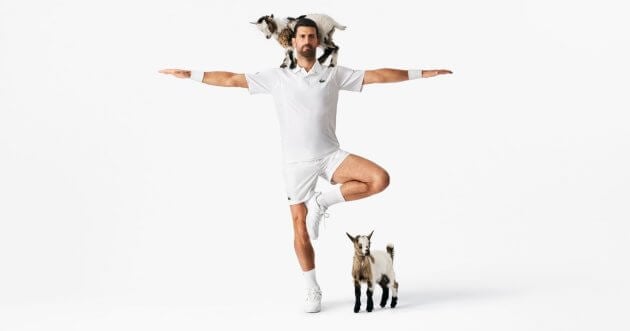ラコステが史上最高の存在「GOAT」であるノバク・ジョコビッチを讃え、ワニではなくヤギロゴのコレクションを発売!