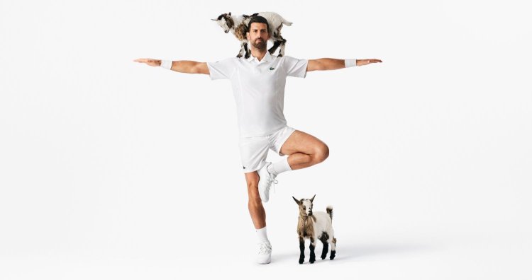 ラコステが史上最高の存在「GOAT」であるノバク・ジョコビッチを讃え、ワニではなくヤギロゴのコレクションを発売!