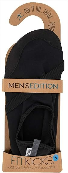 MENS FITKICKS メンズ フィットキックス ブラック（メンズ シューズ 靴 伸縮性 幅広設計 超軽量 薄い かさばらない ぺたんこ やわらか素材 通気性 フィット 素足感覚）