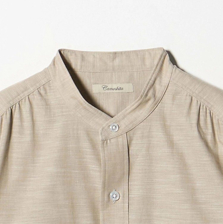band-collar shirt