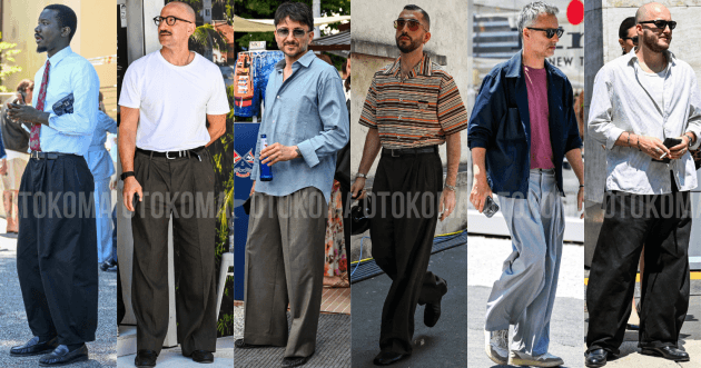 What’s the Latest on Wide-Leg Pants? Men’s Outfit Ideas from the Latest Street Style Photos