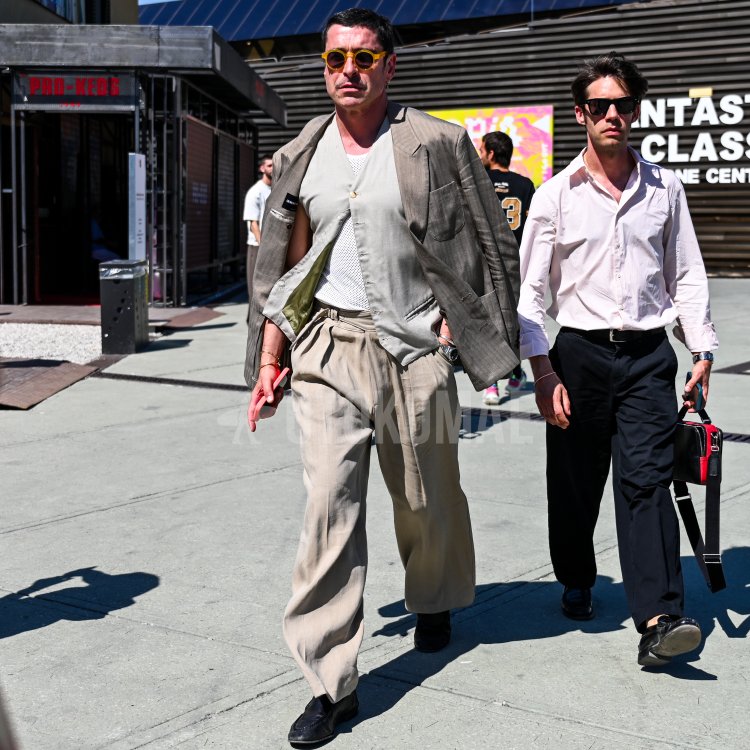 Summer Outfits for Mature Men Featuring Wide-Leg Linen Pants