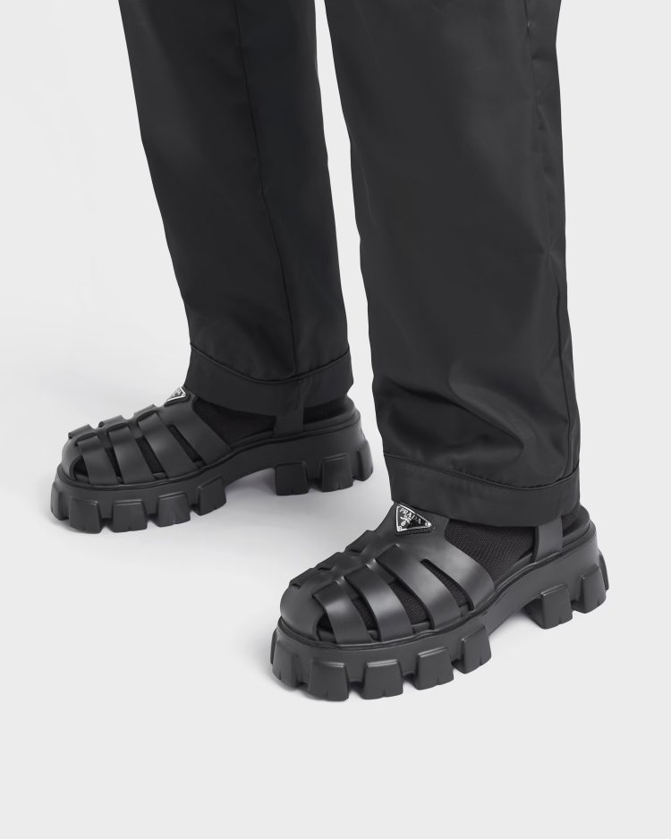 Prada Monolith Rubber Sandals