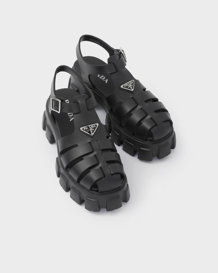 Prada Monolith Rubber Sandals