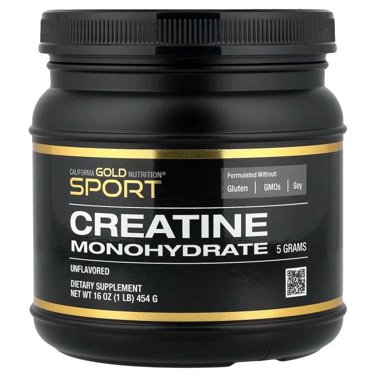 California Gold Nutrition, Sports, Pure Creatine Monohydrate, Plain, 454g