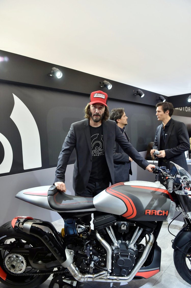 Keanu Reeves At The Presentation Of His ARCH Motorcycle Company - Milan