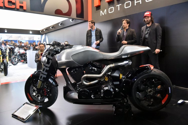 Keanu Reeves At The Presentation Of His ARCH Motorcycle Company - Milan
