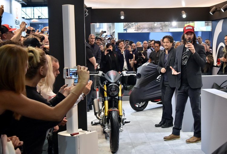 Keanu Reeves At The Presentation Of His ARCH Motorcycle Company - Milan