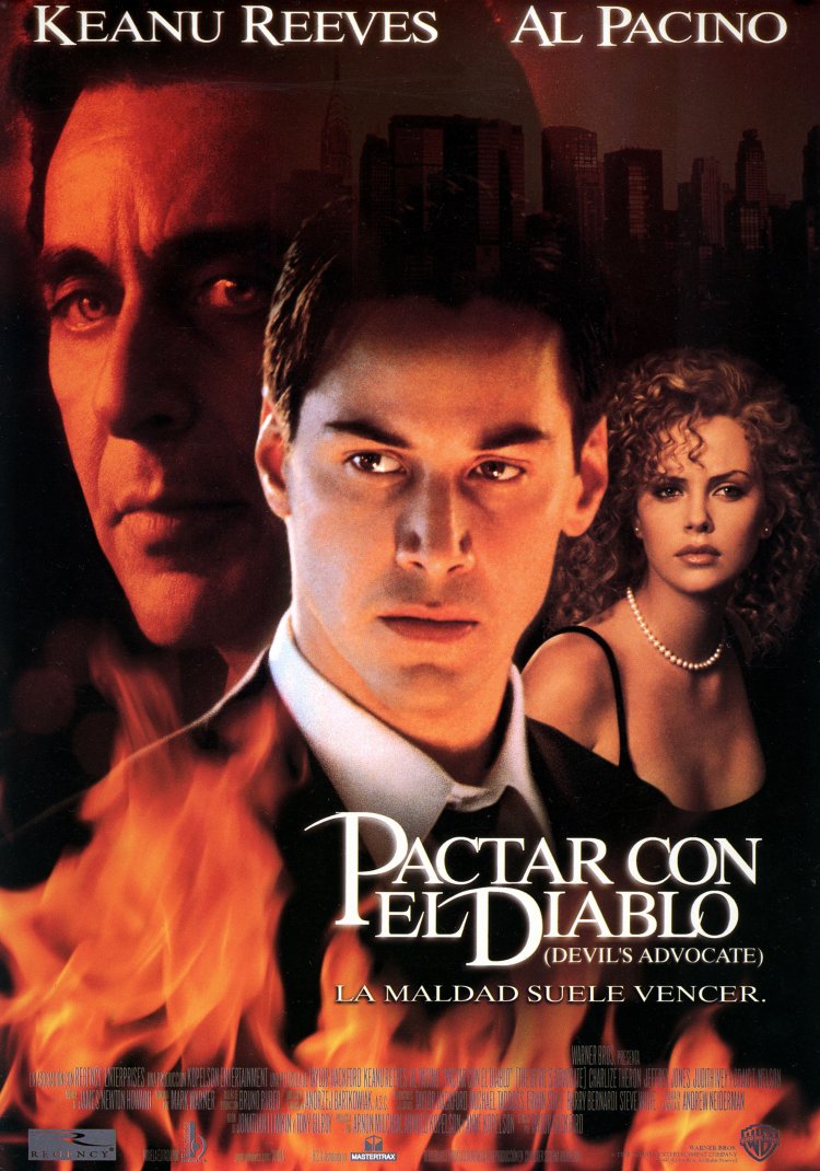 Poster of THE DEVIL'S ADVOCATE, 1997, directed by TAYLOR HACKFORD. Copyright MONARCHY ENT.