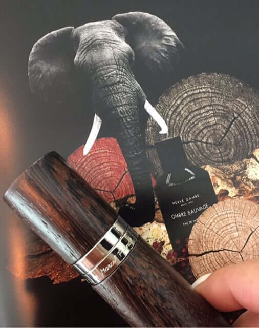MARCEL FRANCK “TRAVEL/PURSE PERFUME ATOMIZER WOOD: WENGE WOOD”
