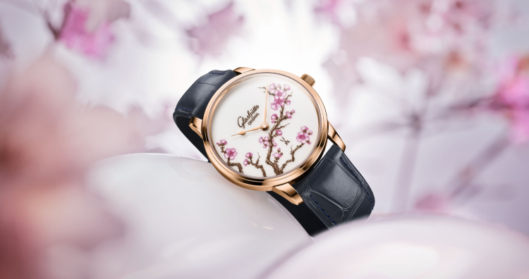 Glashütte Original Launches the Seneta Meissen “Cherry Blossom” Collection, Featuring a Winter Cherry Blossom Motif