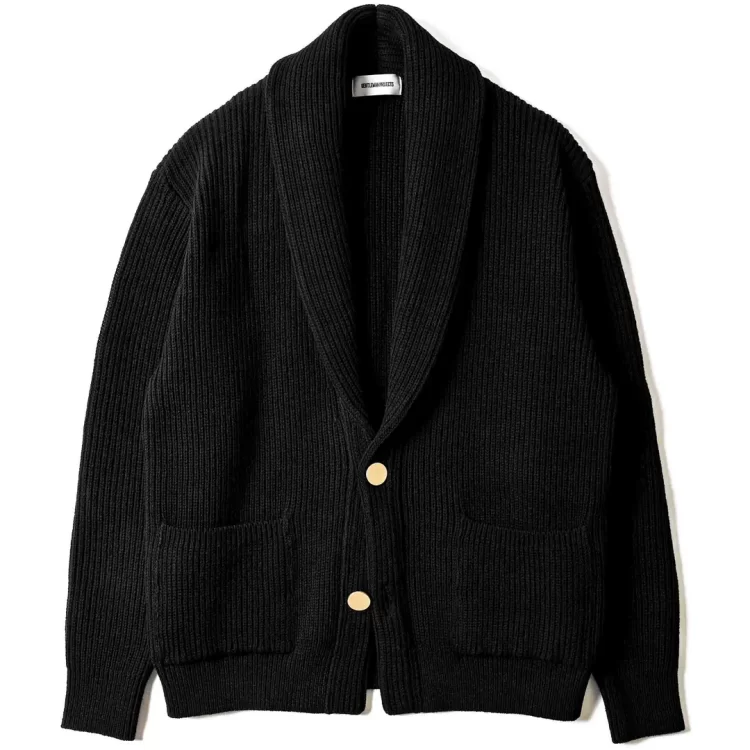 THE WOOSTER CARDIGAN NY black front GB