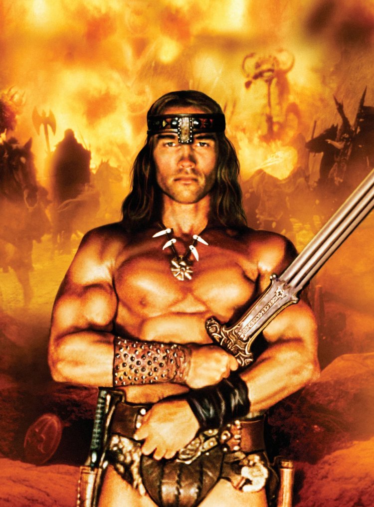 ARNOLD SCHWARZENEGGER in CONAN THE BARBARIAN (1982), directed by JOHN MILIUS. Copyright DE LAURENTIS ENTERTAINMENT GROUP.