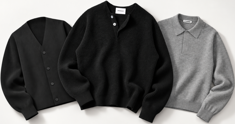 Simple yet memorable. Three knitwear picks that embody the “Less is More” aesthetic